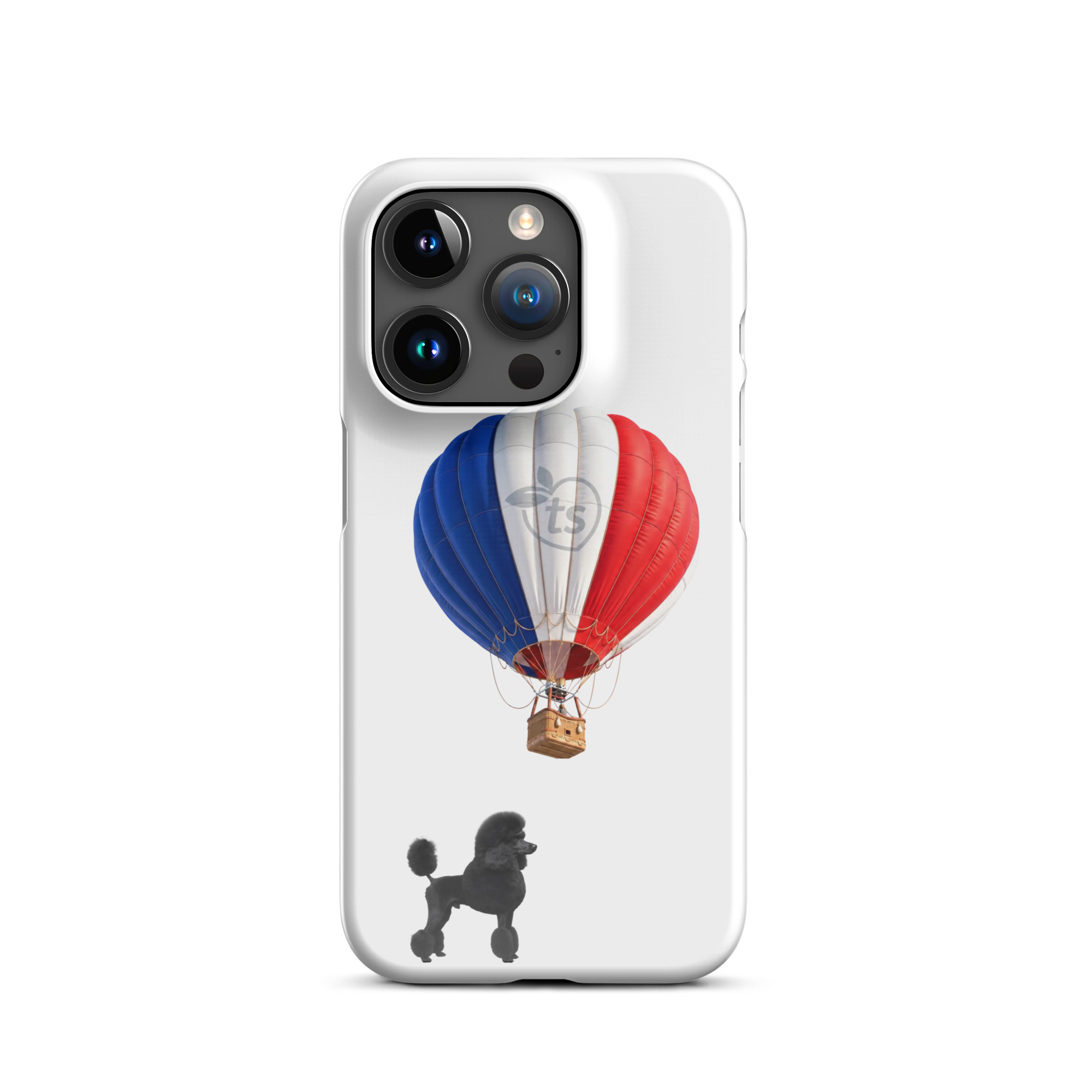 tsgabrielle® • Paris - Le Chien • snapcase compatibel met iPhone® • wit • nieuwste modellen