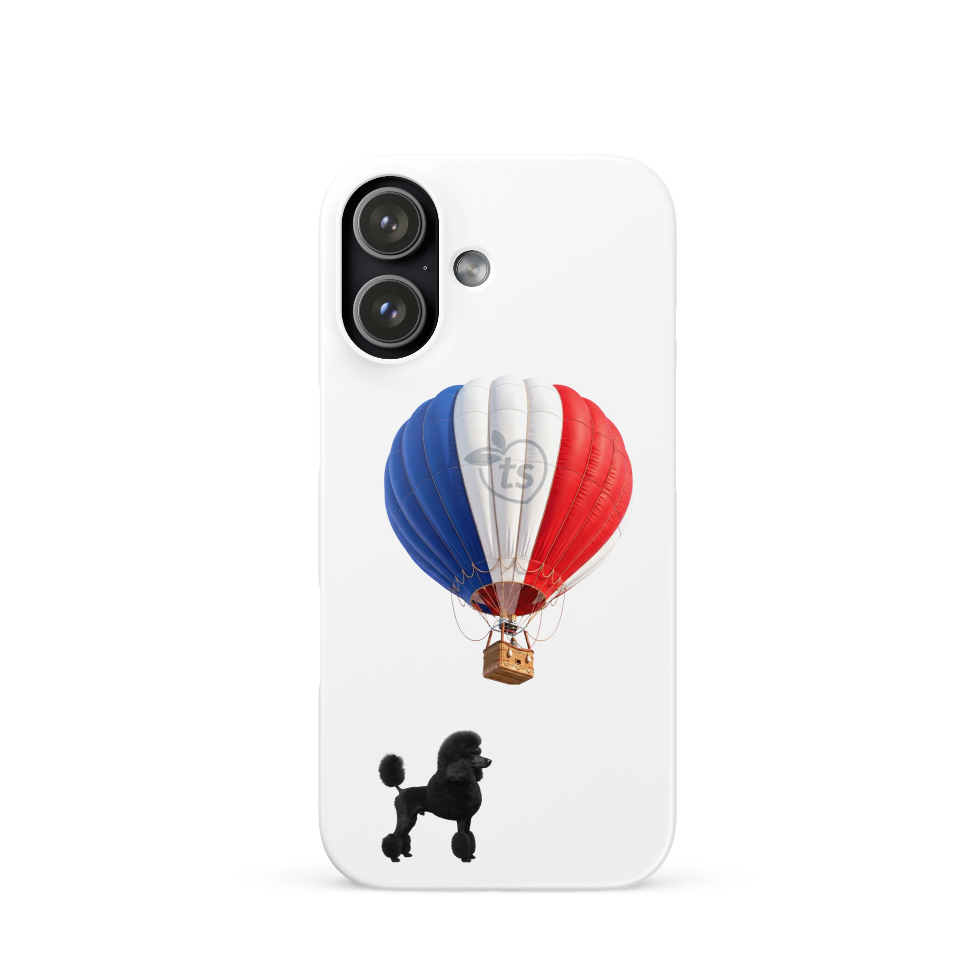 tsgabrielle® • Paris - Le Chien • snapcase compatibel met iPhone® • wit • nieuwste modellen