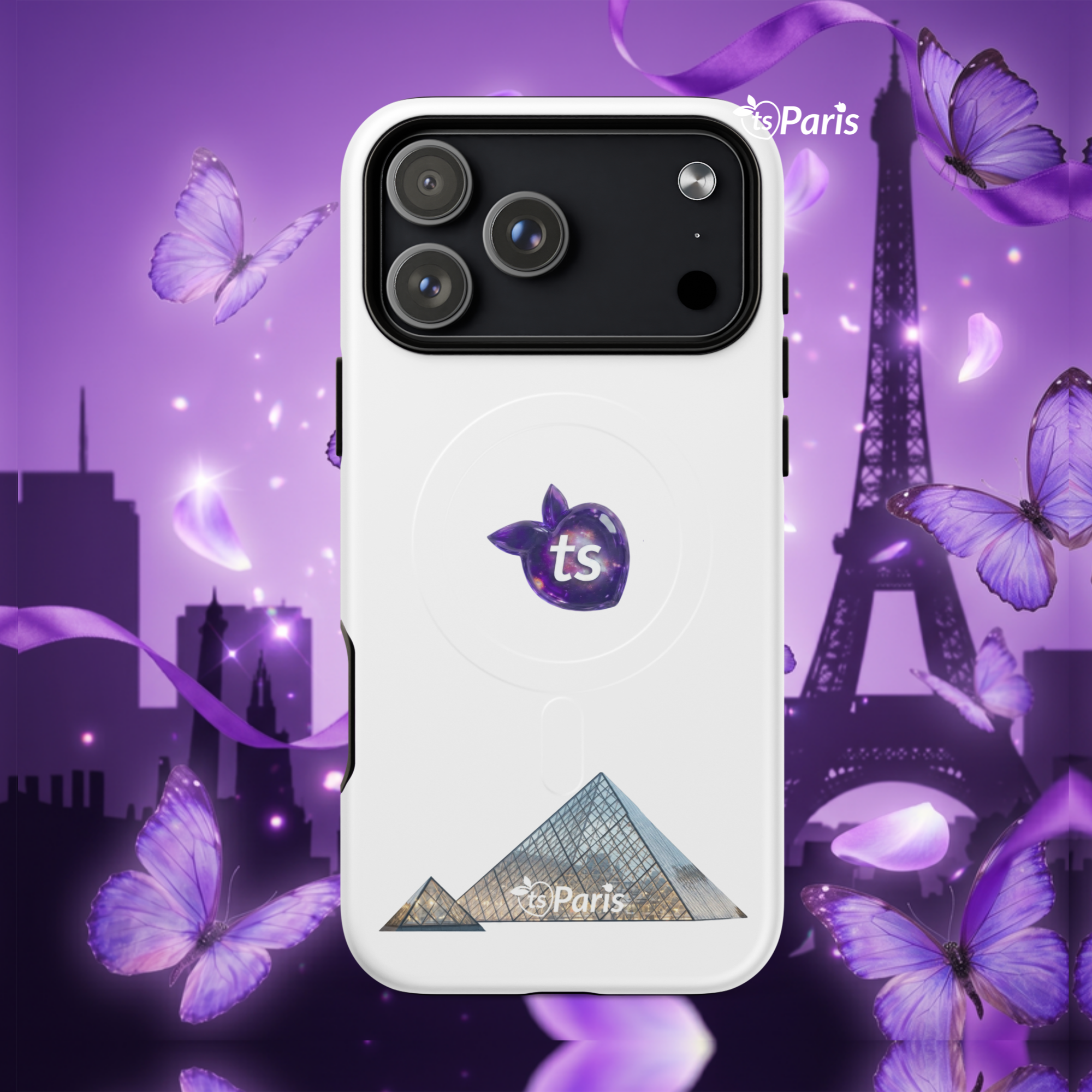 tsgabrielle® • Paris - The Louvre Pyramid • Stevige case • MagSafe® • Compatible with iPhone® • Nieuwste modellen