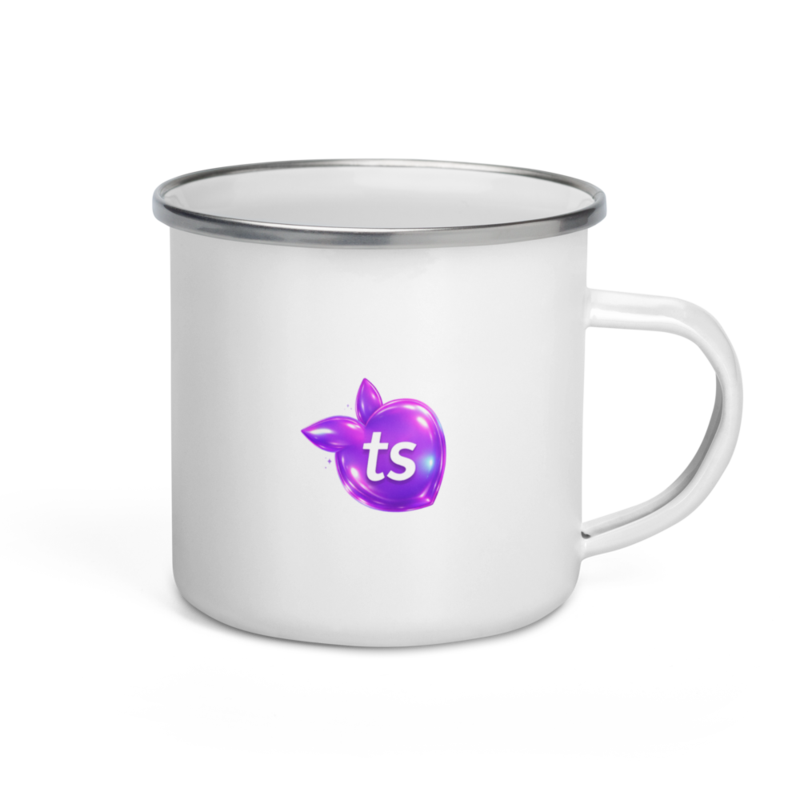 tsgabrielle® • Enamel mok • wit • 12 oz