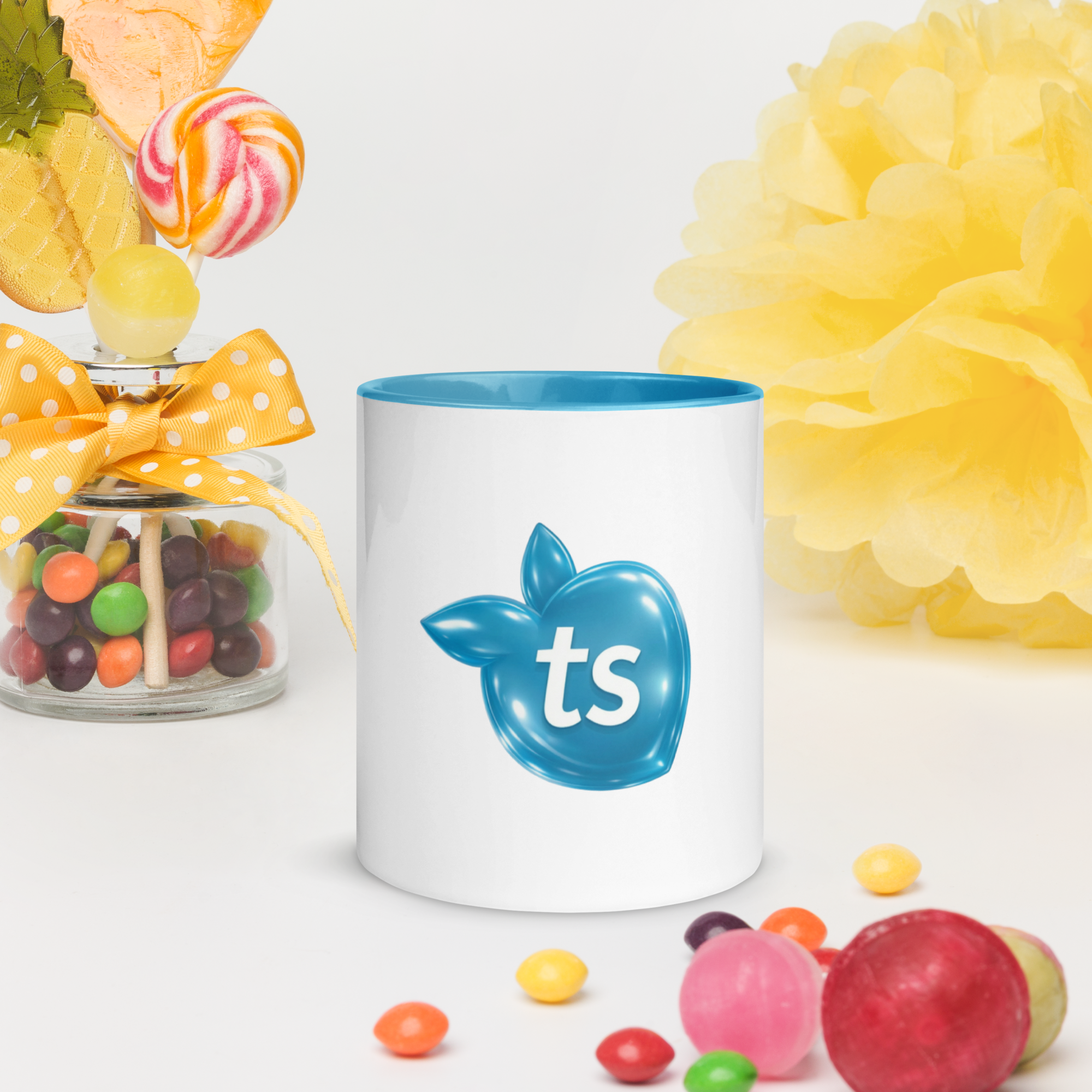 tsgabrielle® • Mok met Lichtblauwe Binnenkant • Keramiek • 2 Maten - View 11