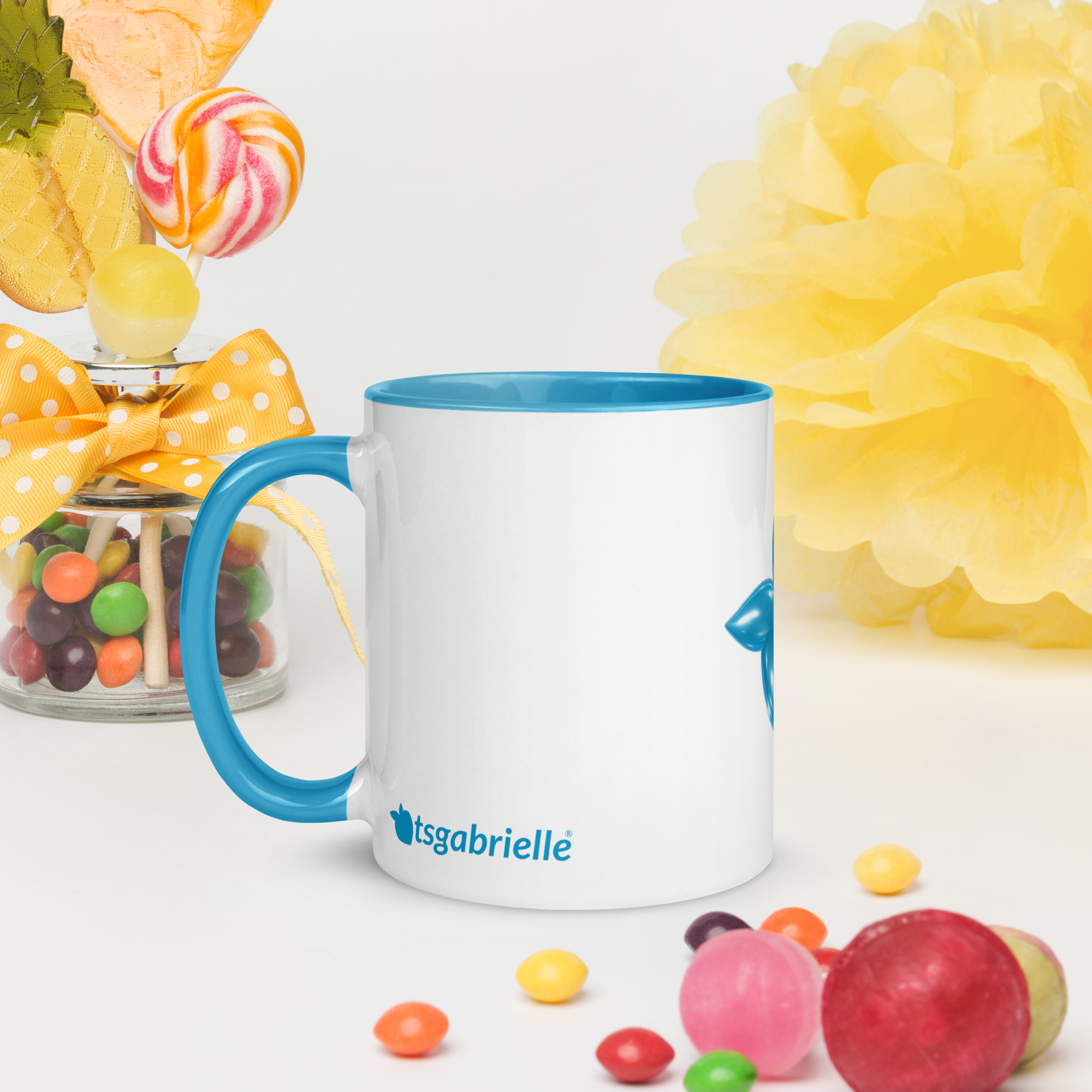 tsgabrielle® • Mok met Lichtblauwe Binnenkant • Keramiek • 2 Maten - View 12