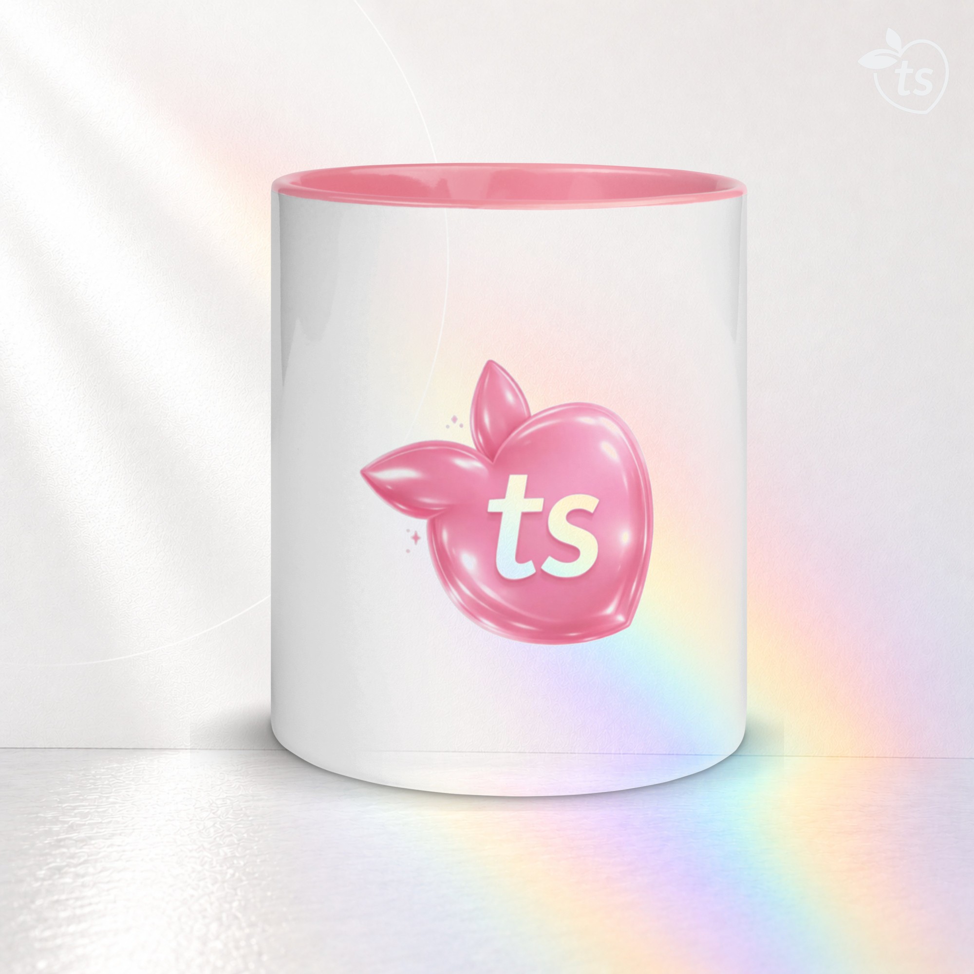 tsgabrielle® • Mok met roze binnenkant • Keramiek • 11 oz